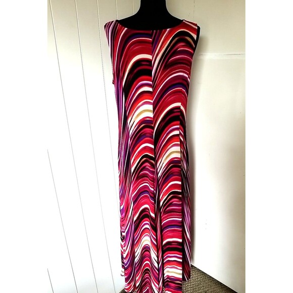 Womens Dress Size XL Retro Sleeveless Flowy Artsy Psychedelic Boho Hippie - Picture 6 of 10